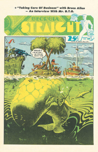 Cover of Georgia Straight featuring Greenpeace 1975