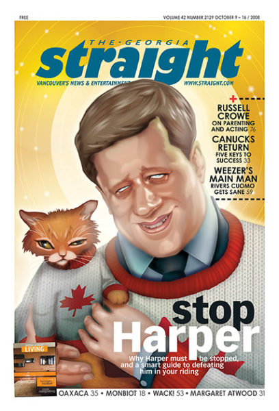 Cover of Georgia Straight featuring Harper 2008