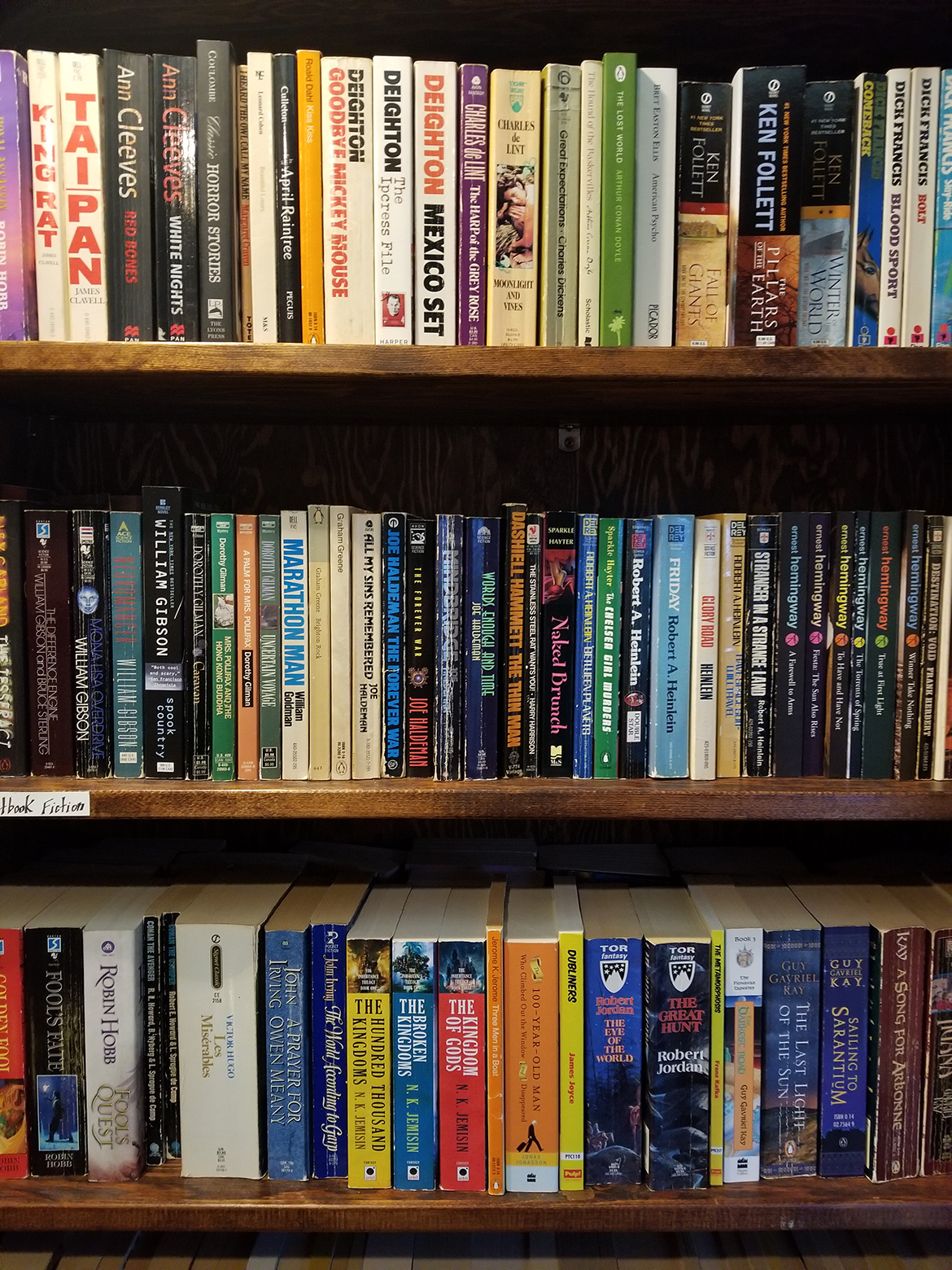 Bookshelf featuring pocketbooks