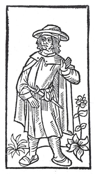 Woodcut of François Villon, 1498