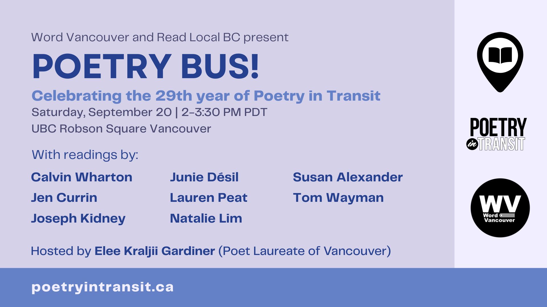 Poetry Bus! Celebrating the 29th Year of Poetry in Transit
