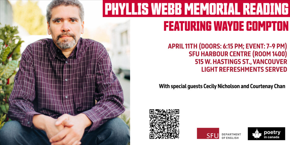 Phyllis Webb Memorial Reading featuring Wayde Compton