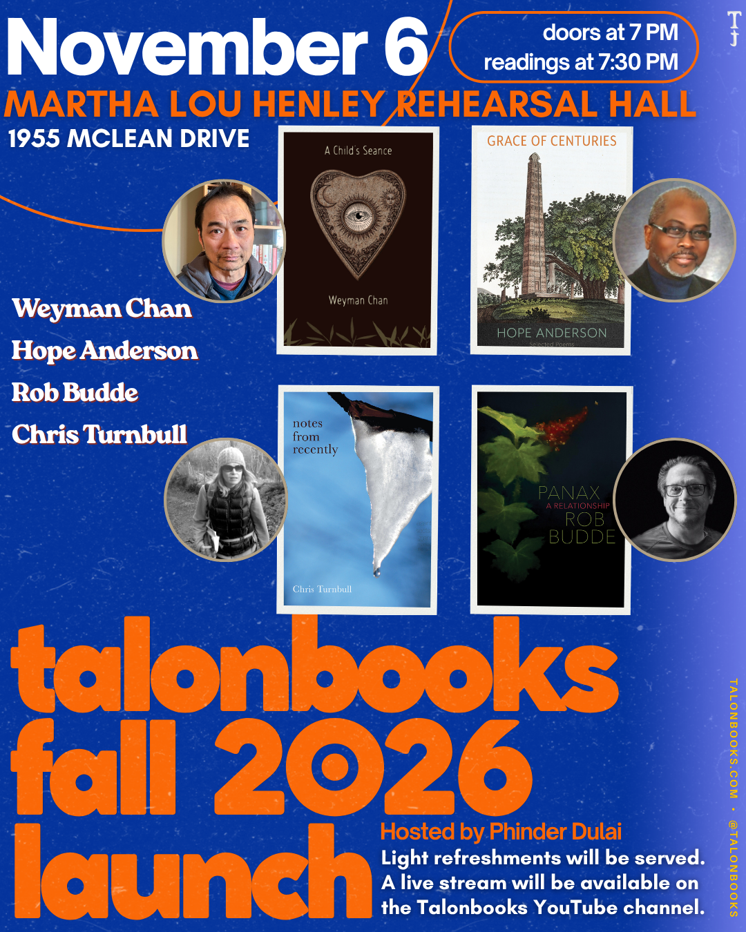 Talonbooks Fall Launch